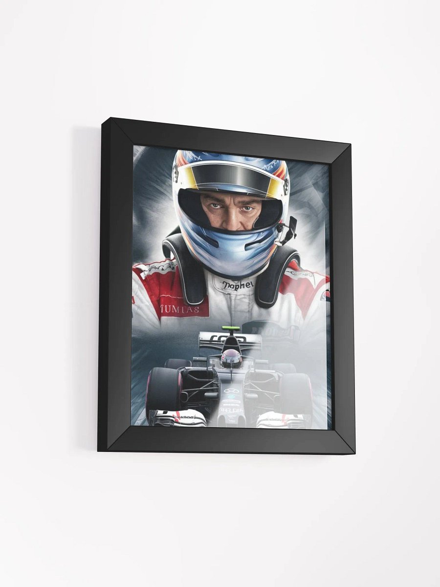 Poster for F1 featuring a man in a helmet, promoting the thrilling world of Formula 1 racing. product image (9)