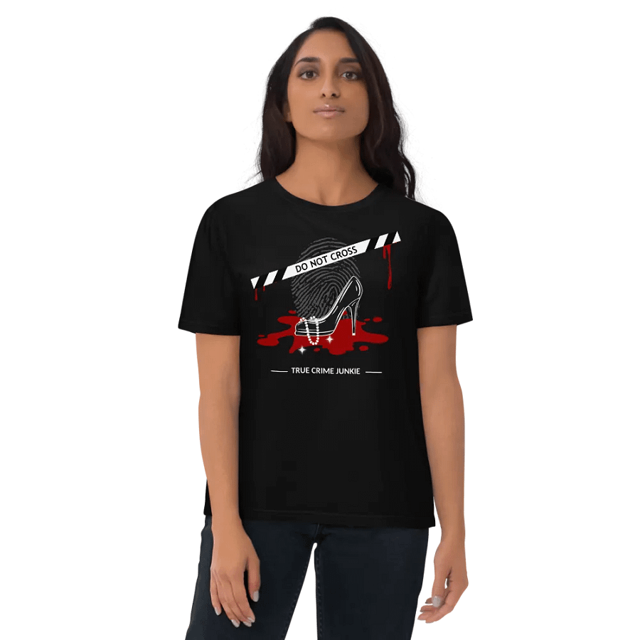 CrimeClothes Heels & Pearls Do Not Cross Organic Short Sleeve Tee product image (2)
