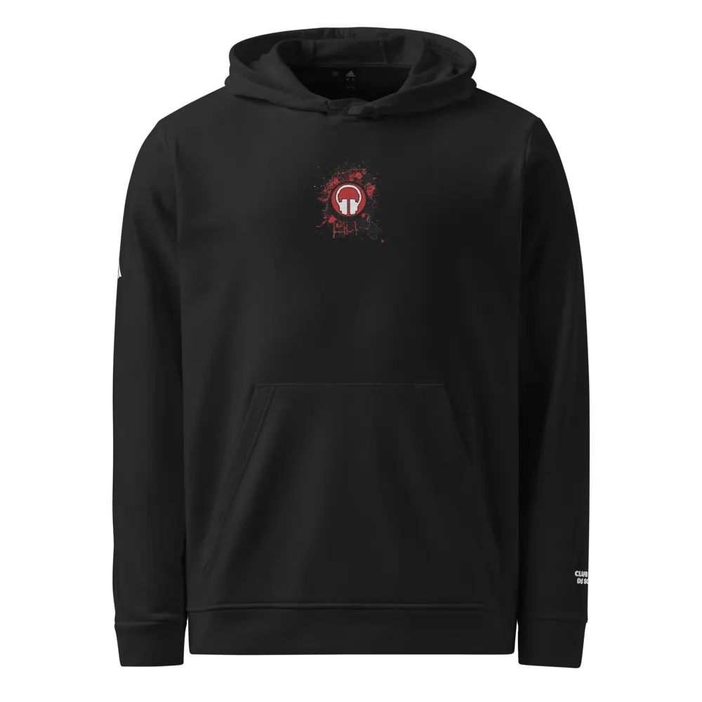 Paint Splat Headphones Centre Embroidered Adidas Fleece Hoodie product image (1)