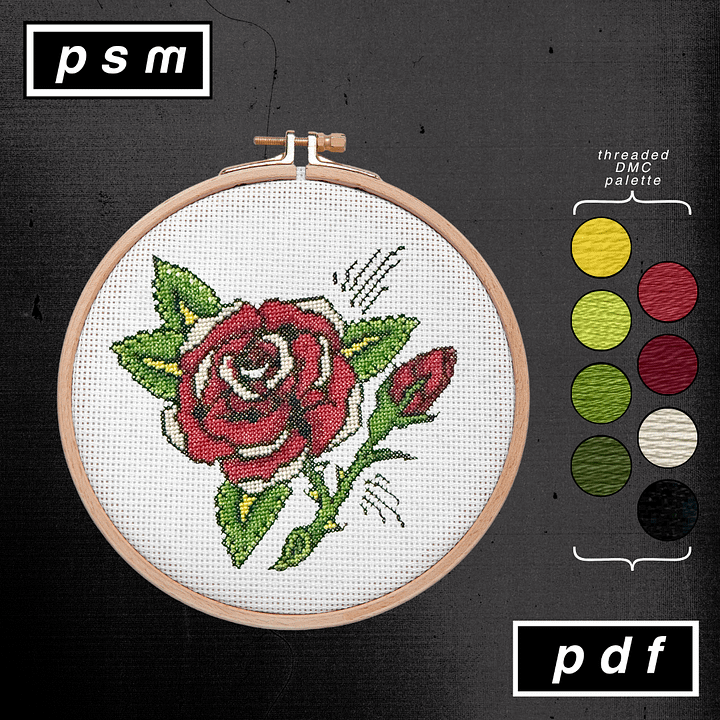 Thorny Rose with Bud Pattern product image (1)