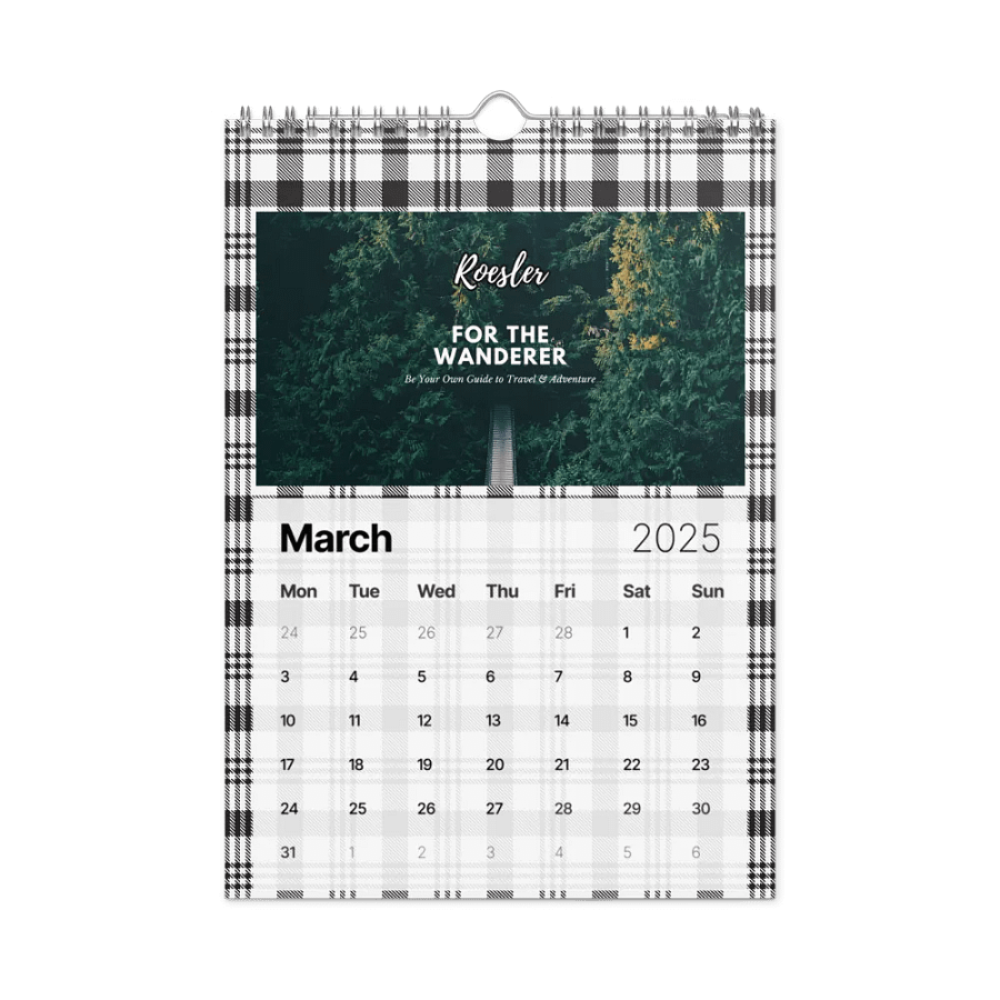 Marble Monogram Wall Calendar 2025 product image (9)