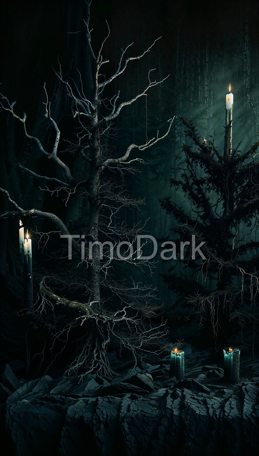 Black Christmas Phone Wallpaper product image (1)