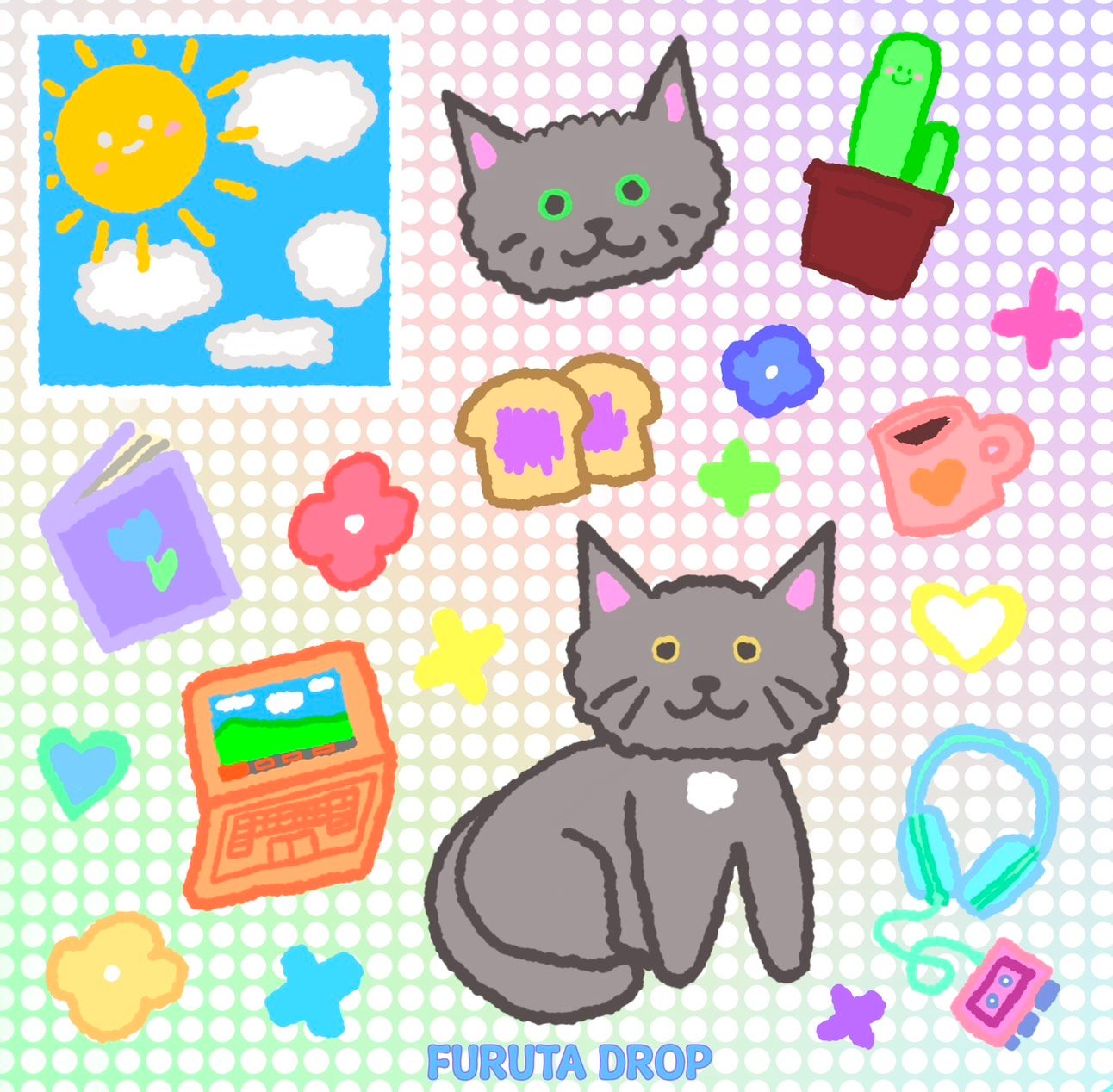 sunny day sticker sheet product image (1)