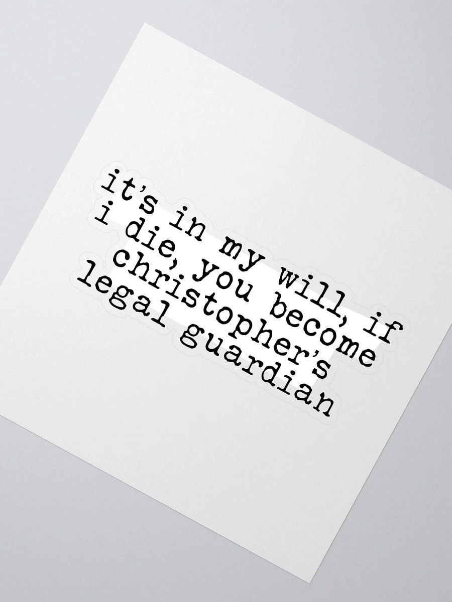 Legal Guardian Buddie Quote Sticker product image (2)