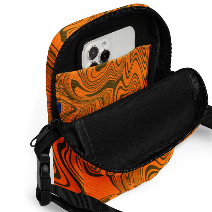 Utility Crossbody Bag - Abstract Orange Swirls product image (2)