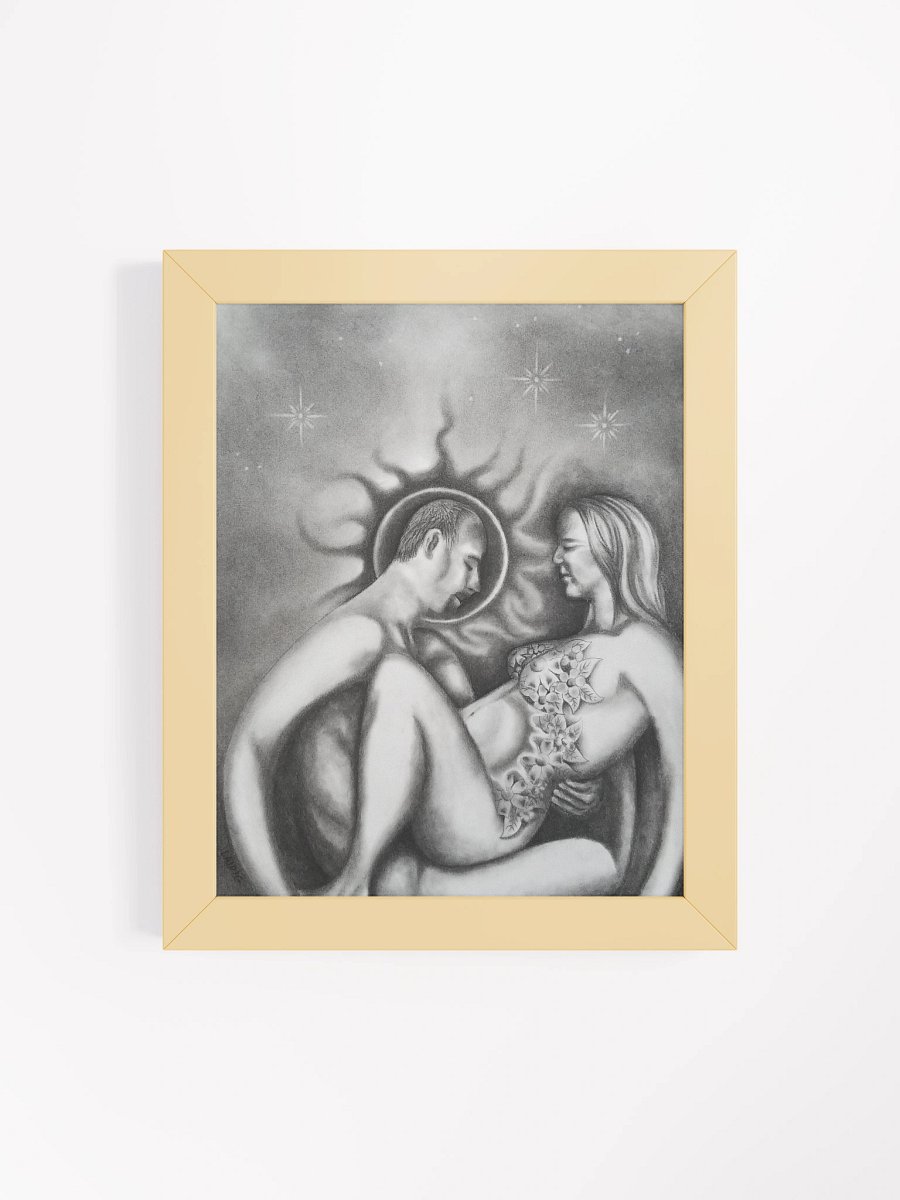 Gift - in charcoal small framed print product image (23)