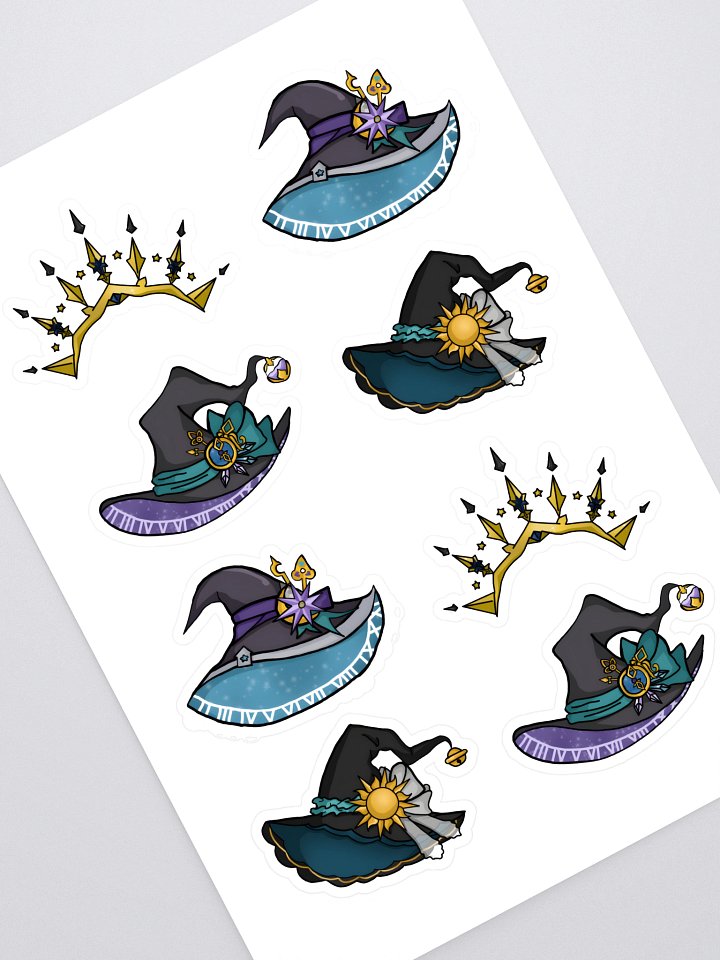 StarfireEspo Chibi Hats & Crown Sticker Sheet product image (1)