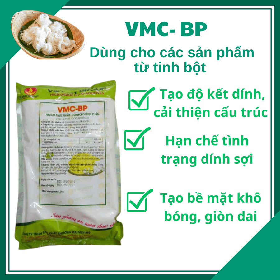 VMC BP TẠO ĐỘ BÓNG VÀ GIÒN DAI CHO SỢI BÚN MÌ PHỞ product image (1)