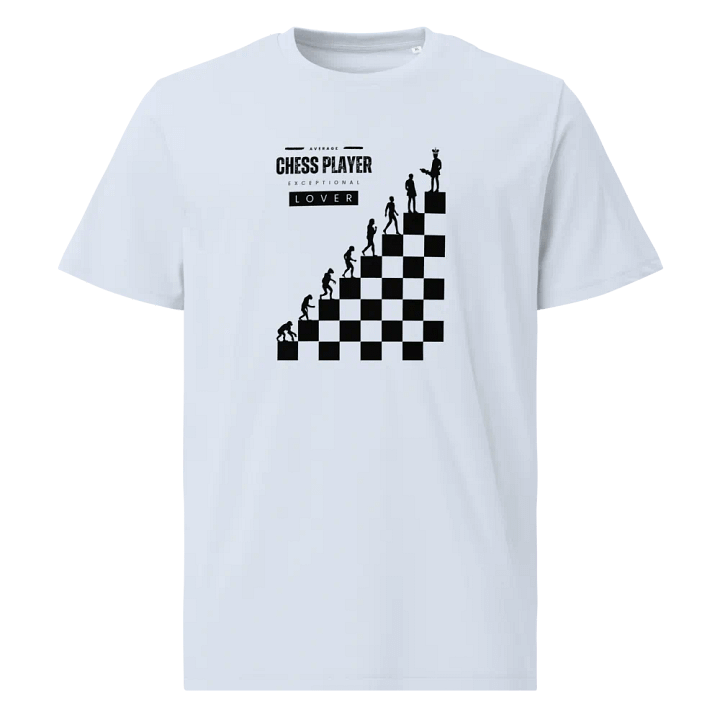 The Evolution of Chess T-Shirt - Light & Slogan Edition product image (1)