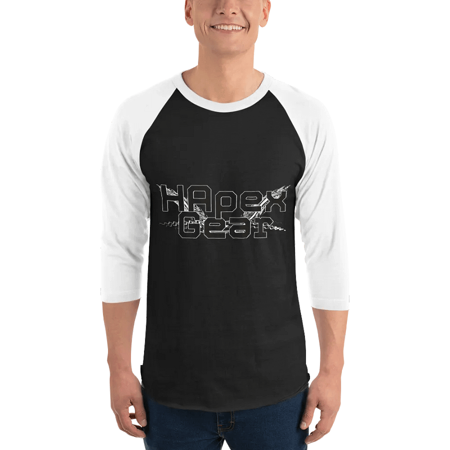 Fine Jersey Raglan Tee - Black HApex Gear White Logo product image (3)
