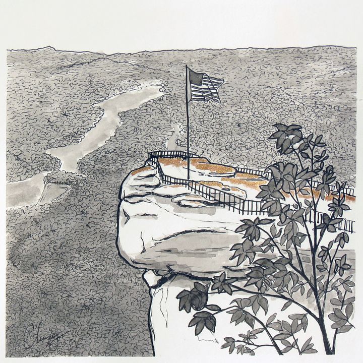 Chimney Rock - Original Drawing product image (2)