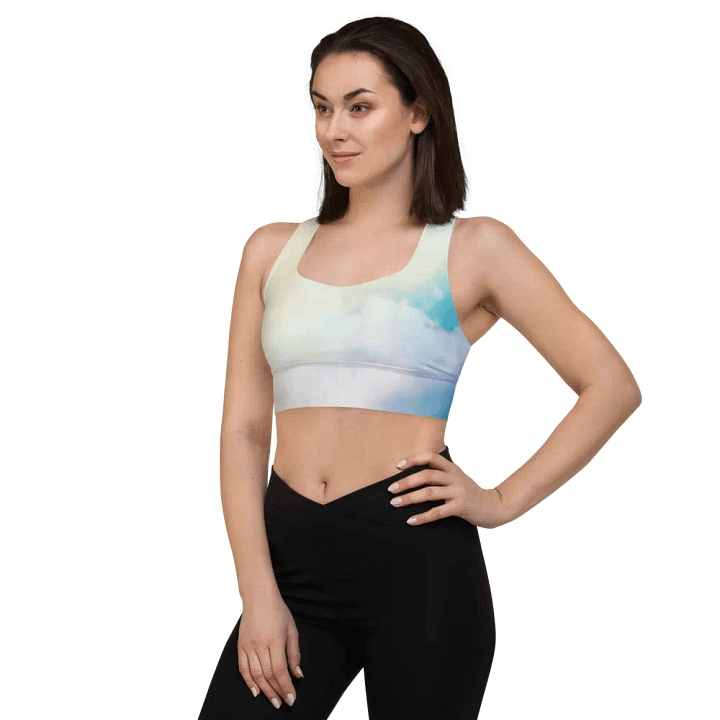 Blur cloud rainbow Design Longline Sports Bra - v1 product image (1)