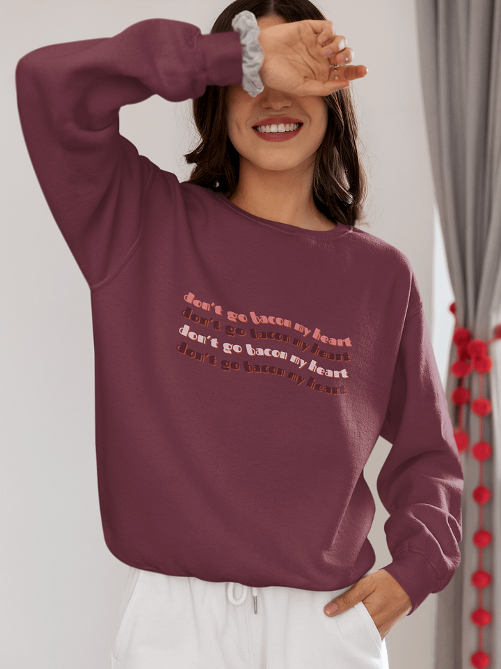 Bacon My Heart - Crewneck Sweatshirt Burgundy Edt. product image (1)
