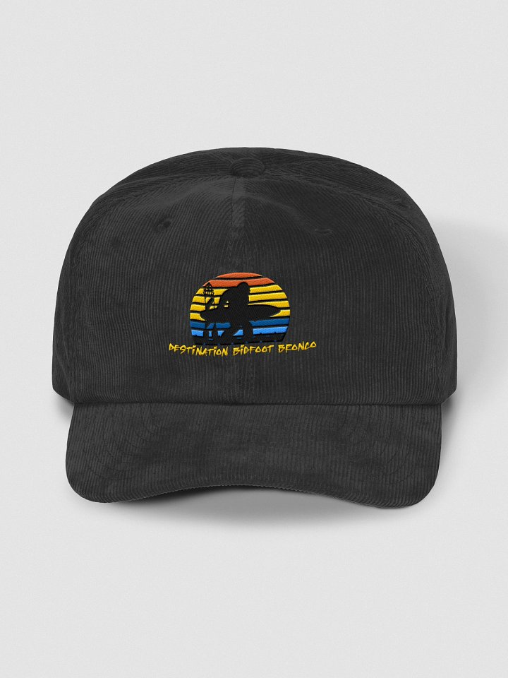 Destination Bigfoot Bronco Corduroy Classic Logo Dad Hat (Black) product image (1)