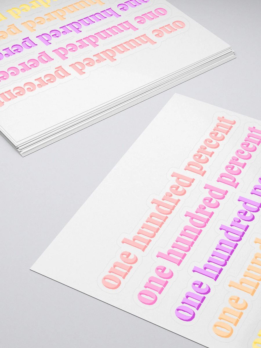 One Hundred Percent Sticker - Multi product image (4)