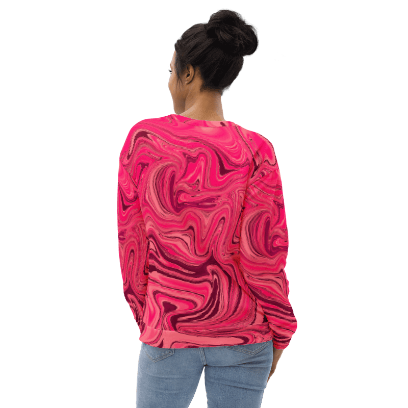 Sweatshirt - Shades of Magenta Pink Digital Fluid Art product image (4)
