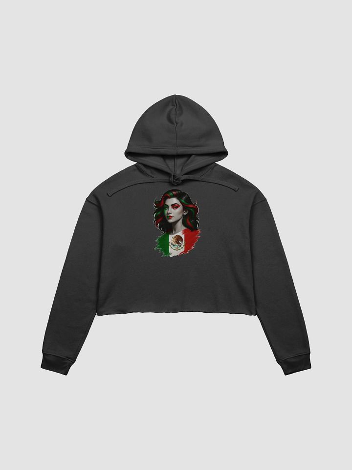 Vivid Mexican Flag Crop Hoodie product image (1)