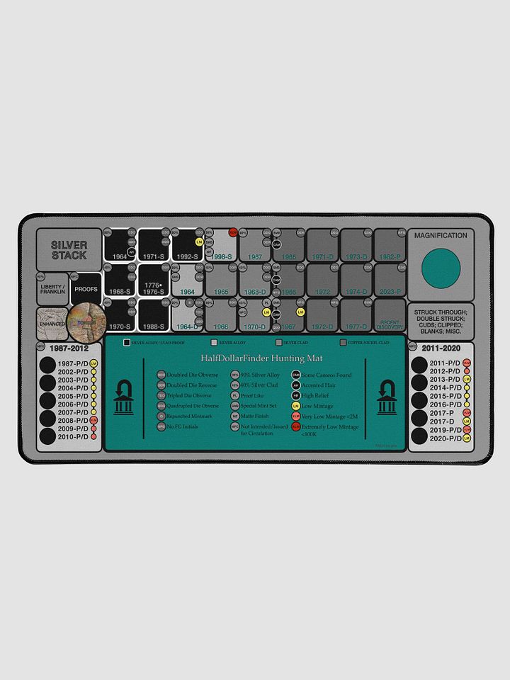 HalfDollarFinder Hunting Mat / 31.5” / Argent/Money Green/Black Theme product image (1)