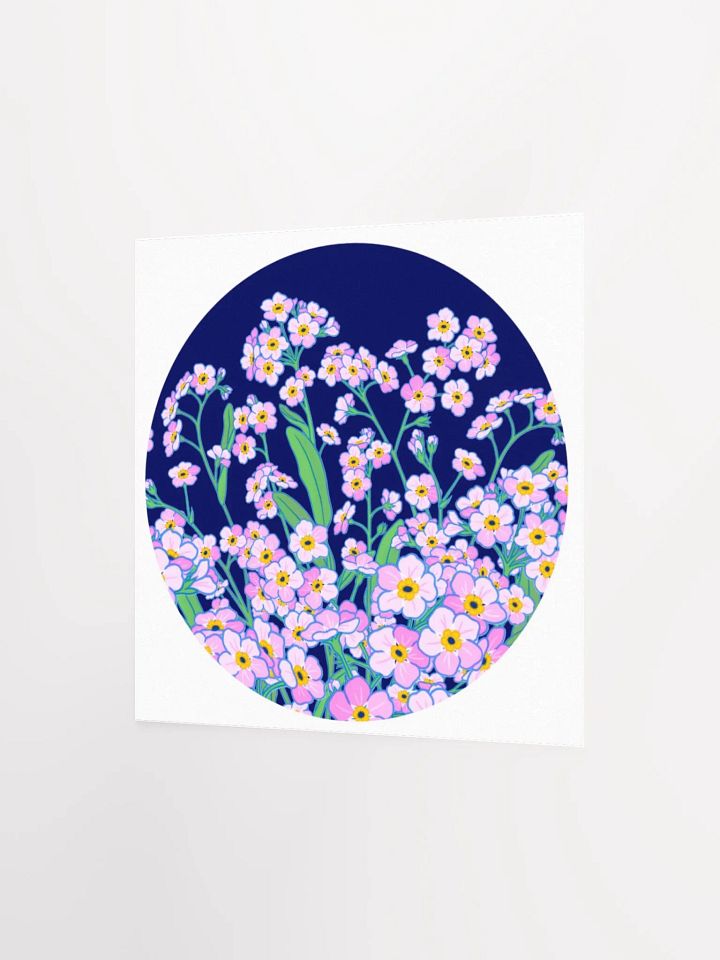 Pink Forget-Me-Not Floral Poster product image (2)