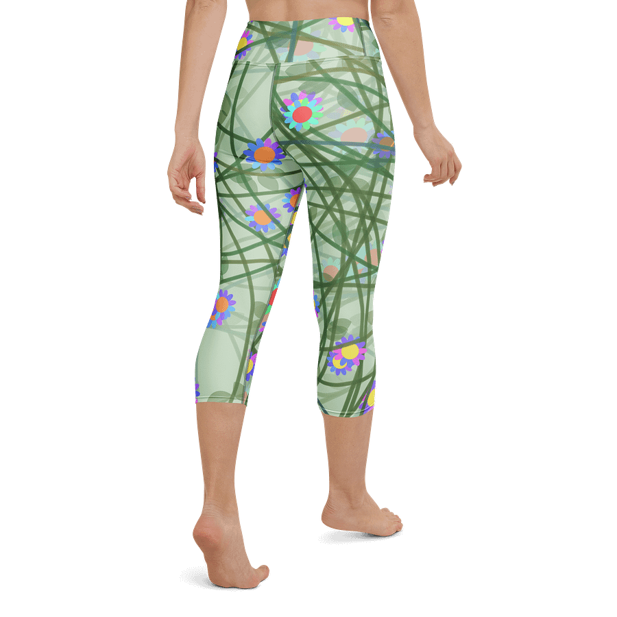 Whimsical Garden Yoga Capri Leggings product image (3)