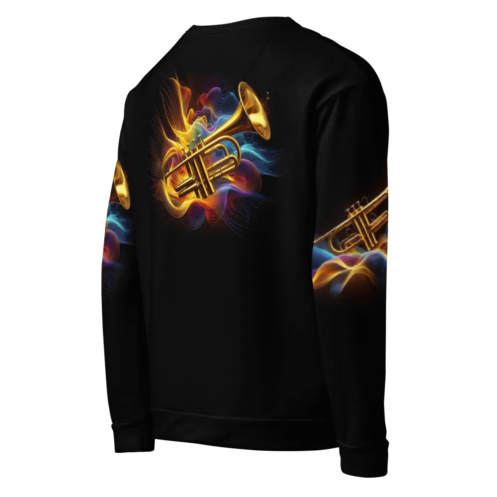 Golden Trumpet Musical Instrument - All-Over Unisex Sweatshirt #7 product image (5)