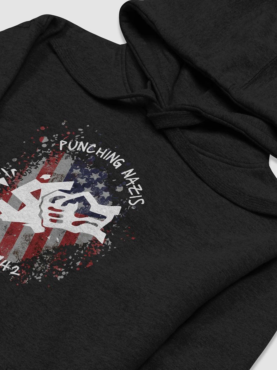 Punching Nazis Since 1942 Hoodie - Black product image (2)