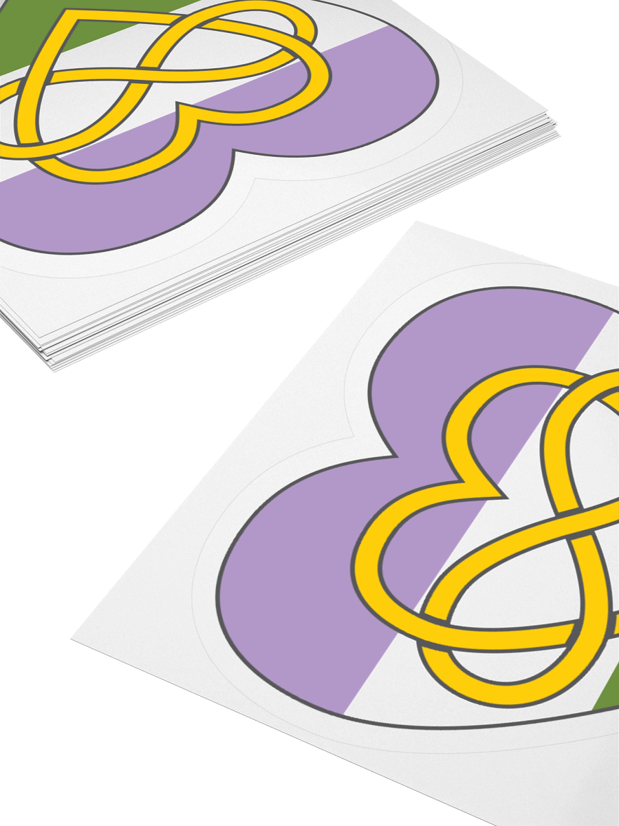 Genderqueer Pride Flag Polyamory Infinity Heart Sticker product image (10)