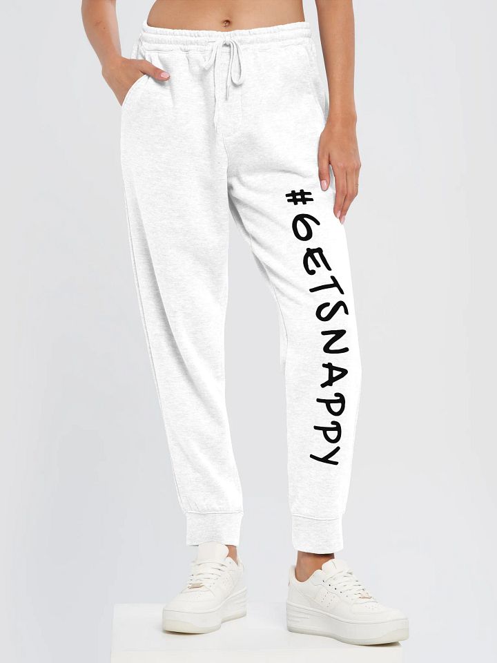 Get Snappy White Sweatpants product image (1)