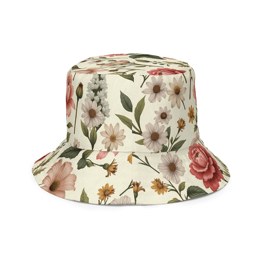 Vintage Romance Reversible Floral Bucket Hat – Rose & Peach Interior product image (5)