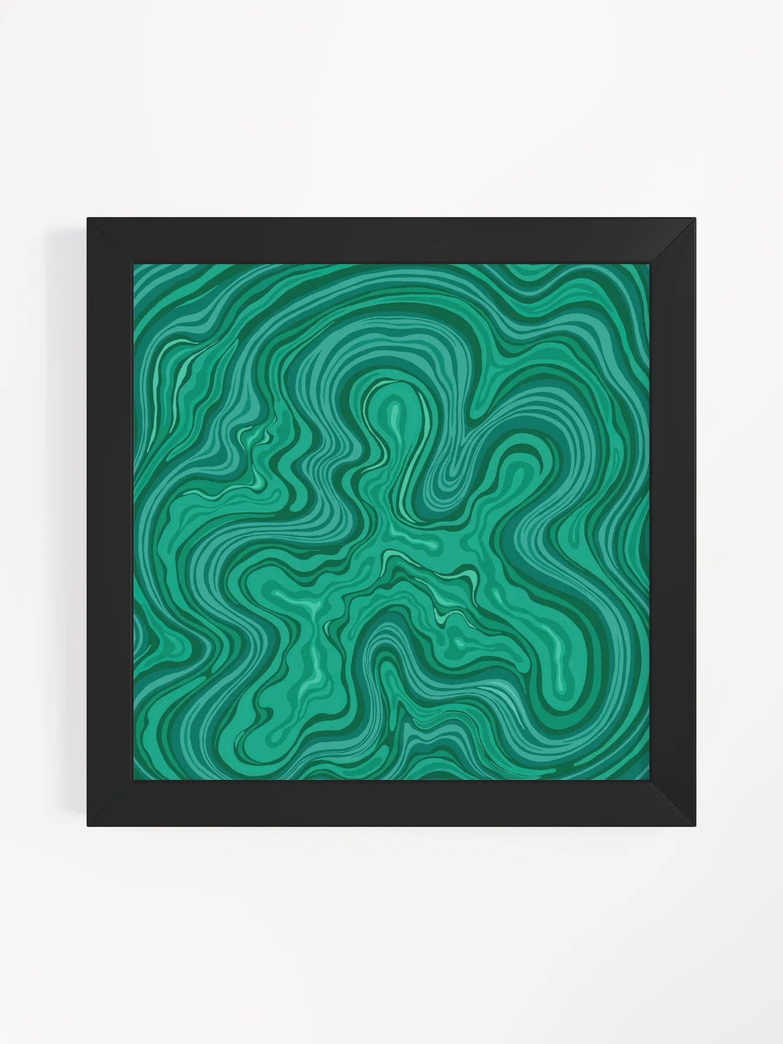 Organic Green Swirls Framed Matte Poster - Stone No. 8 product image (1)