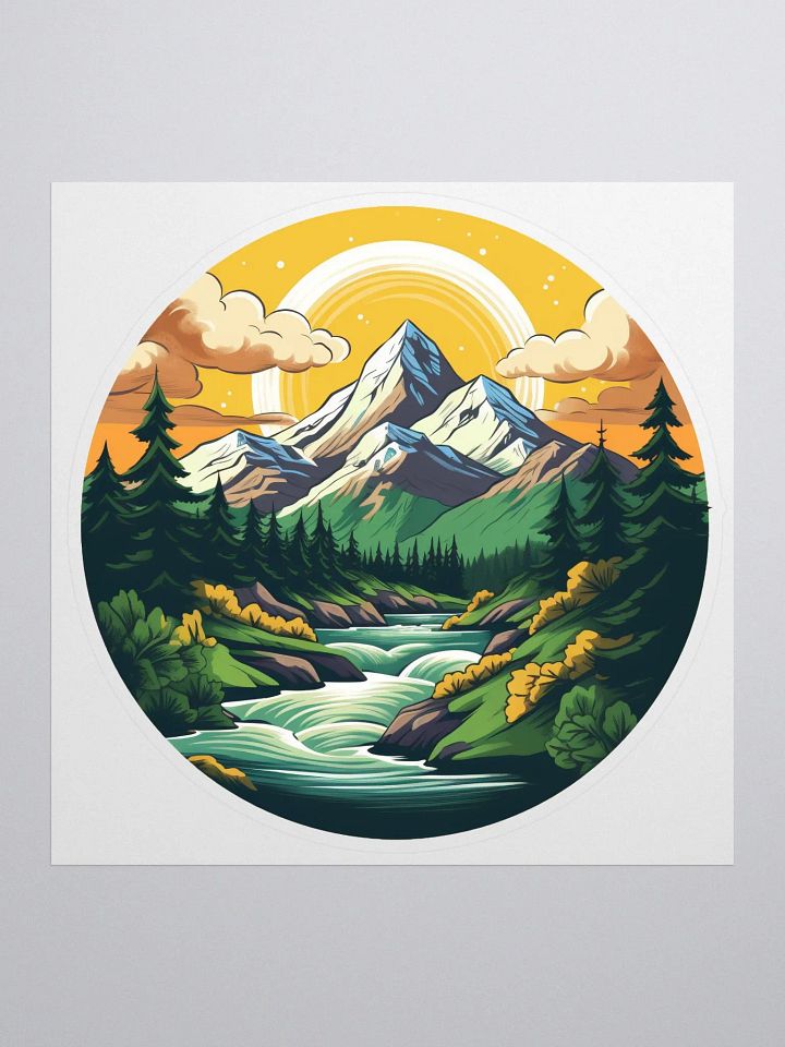 Morning Mountains sticker product image (1)