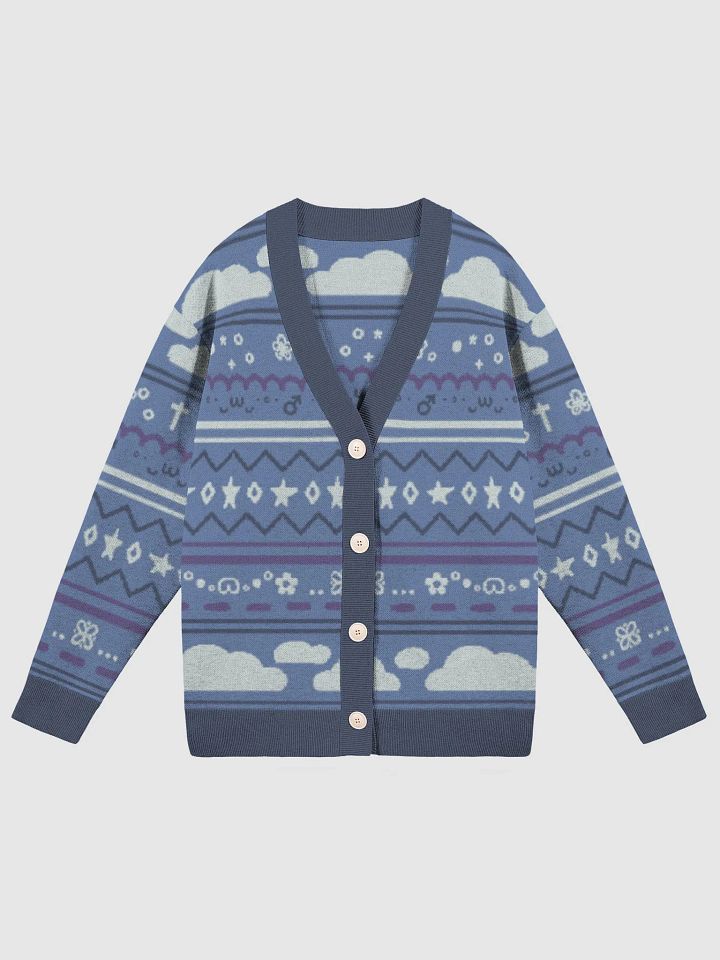 Cloudy Christmas Cardigan - Blue product image (1)