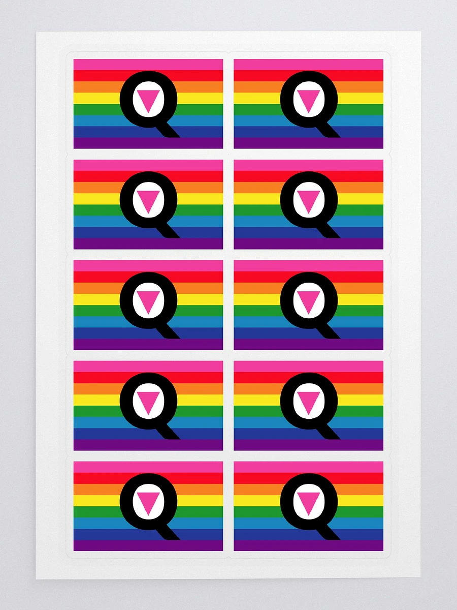 Q (Is For Queer) Rainbow Flag - Stickers product image (3)