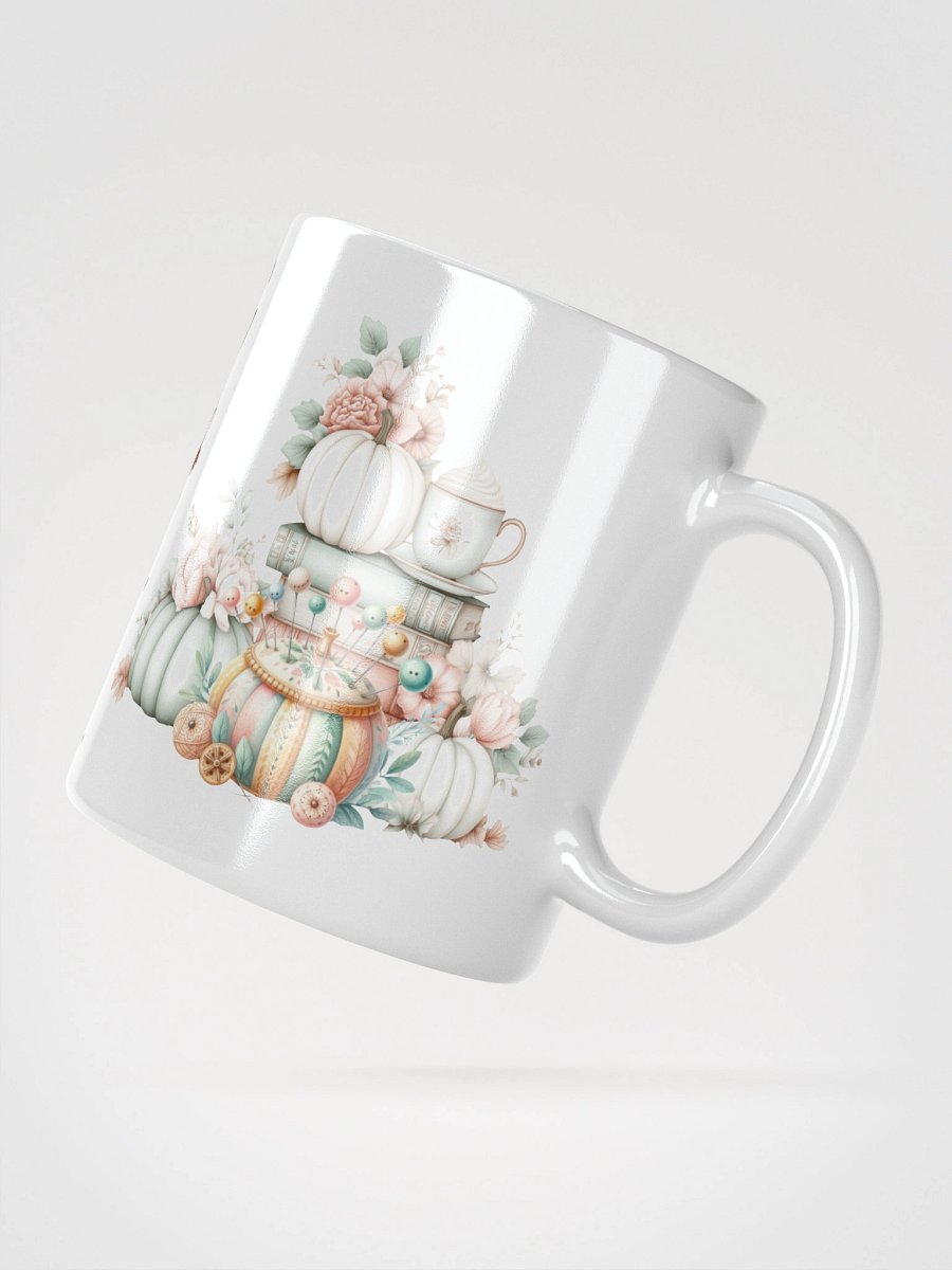 Whimsical Stitching with Paws Pages Latte Autumn Mug product image (4)