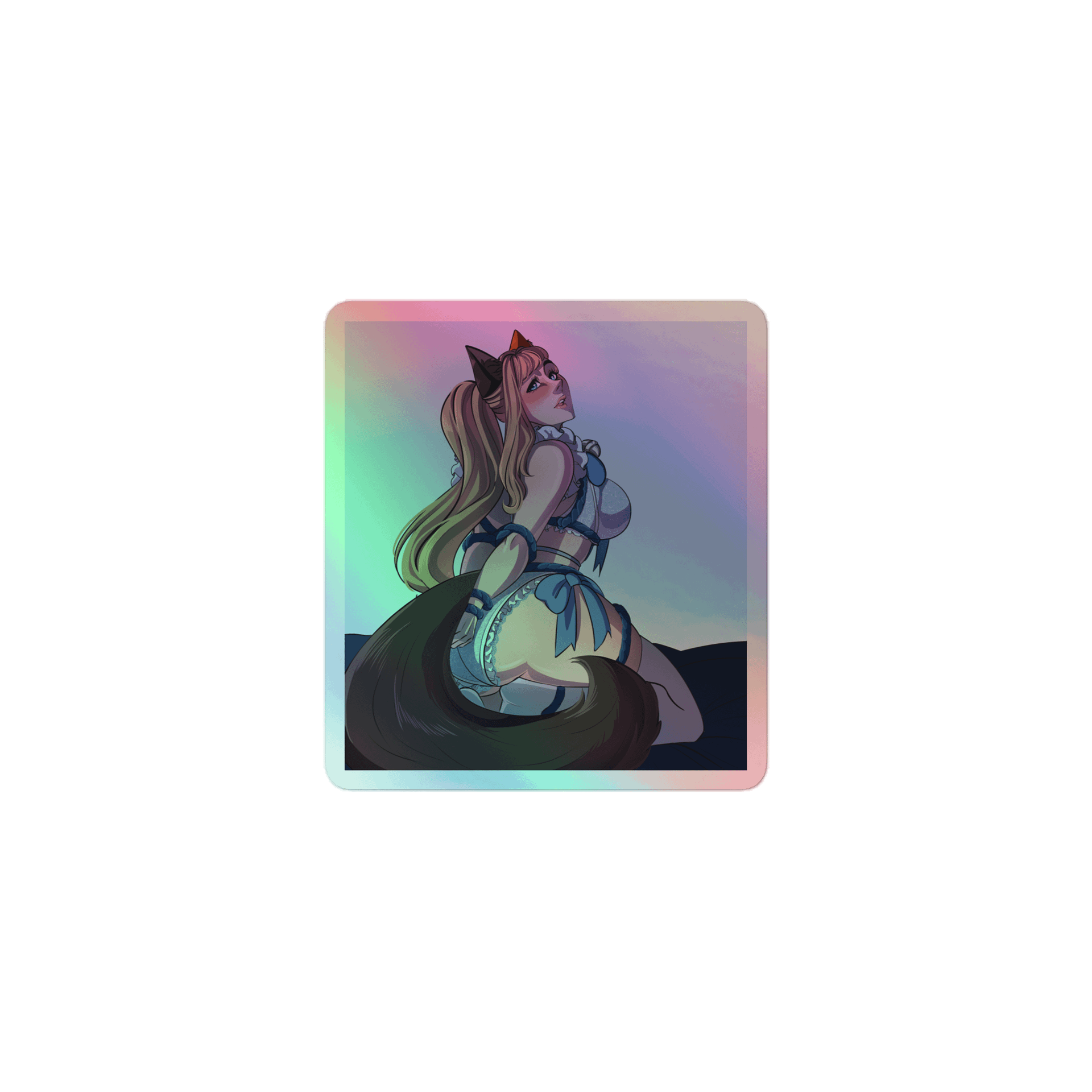 Neko Musubi Holo Sticker product image (1)