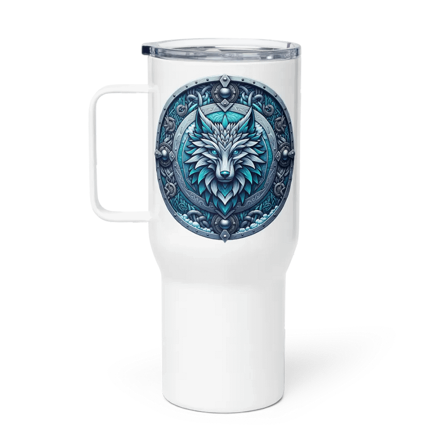 Mystic Wolf Shield Travel Mug product image (1)