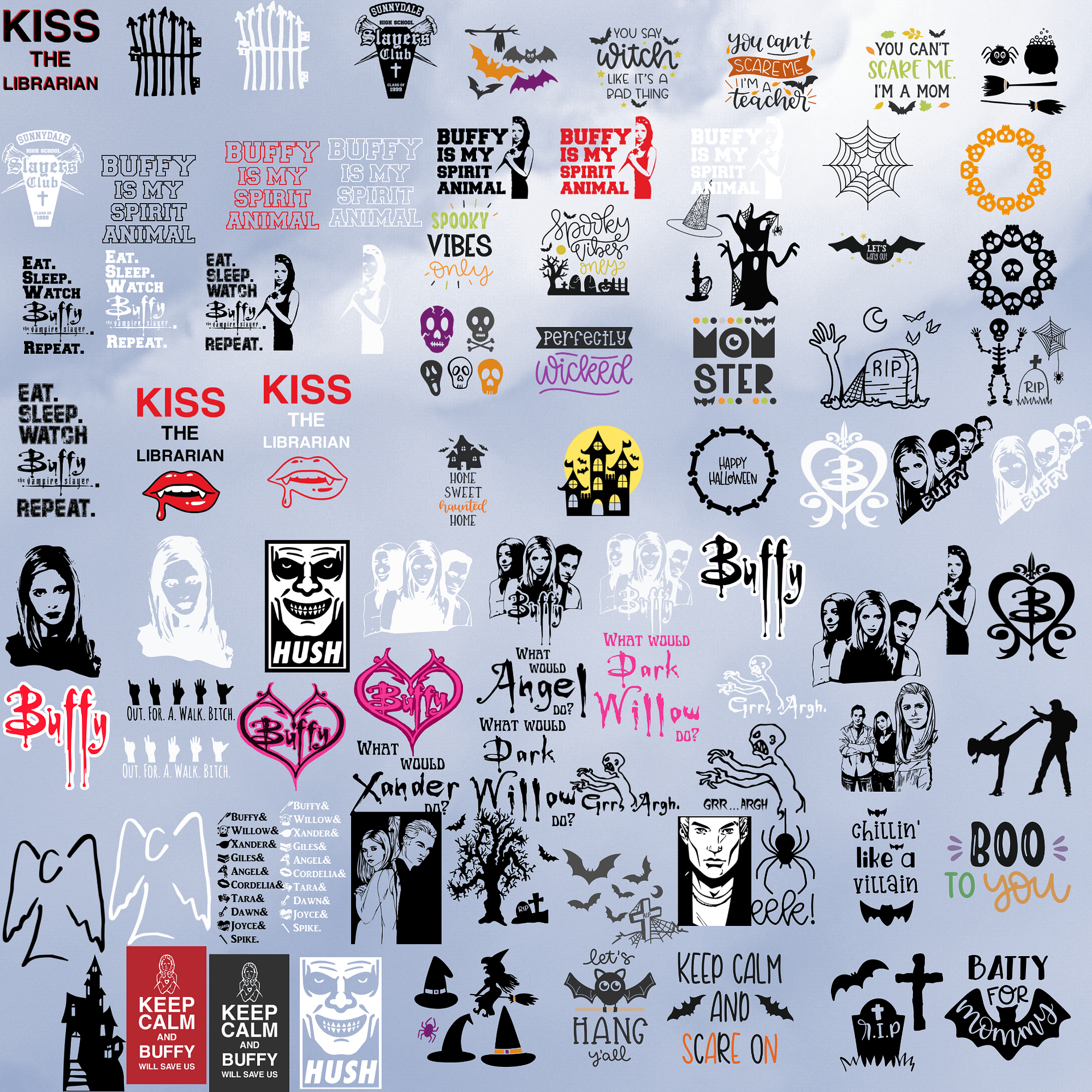 Buffy The Slayer Svg, 240 Png, Vampire Slayer, Buffy Silhouette, Buffy svg, T-shirt Svg, T-shirt Svg Bundle, Cut Files Cricut product image (2)