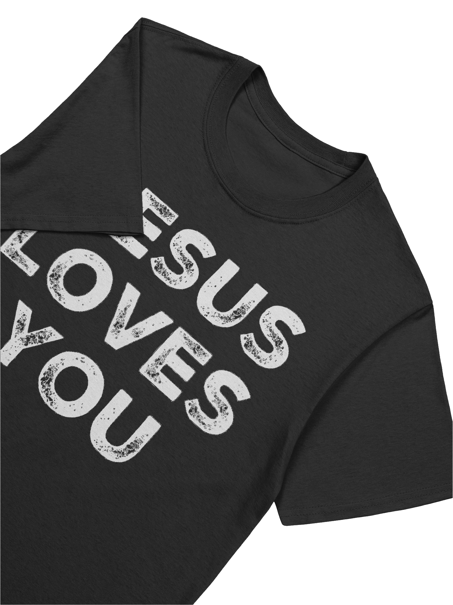 Christian Shirt Black Jesus Loves You product image (7)