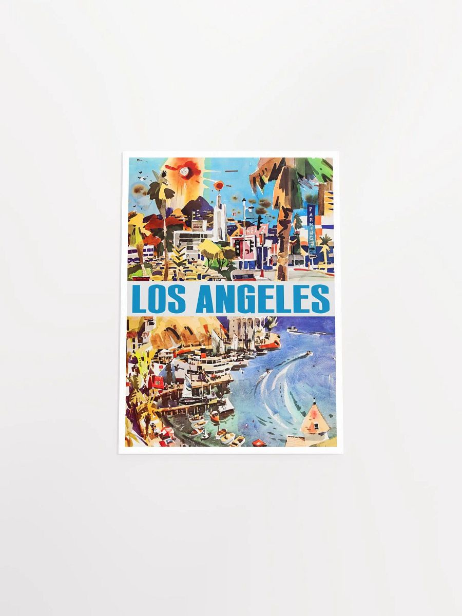 Los Angeles, USA, Hollywood, 1960s — retro vintage travel poster, retro travel art, retro travel wall art product image (9)