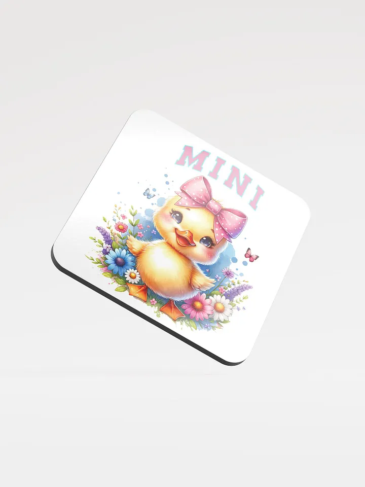 Mini Duckling Delight Glossed Cork Coaster product image (1)
