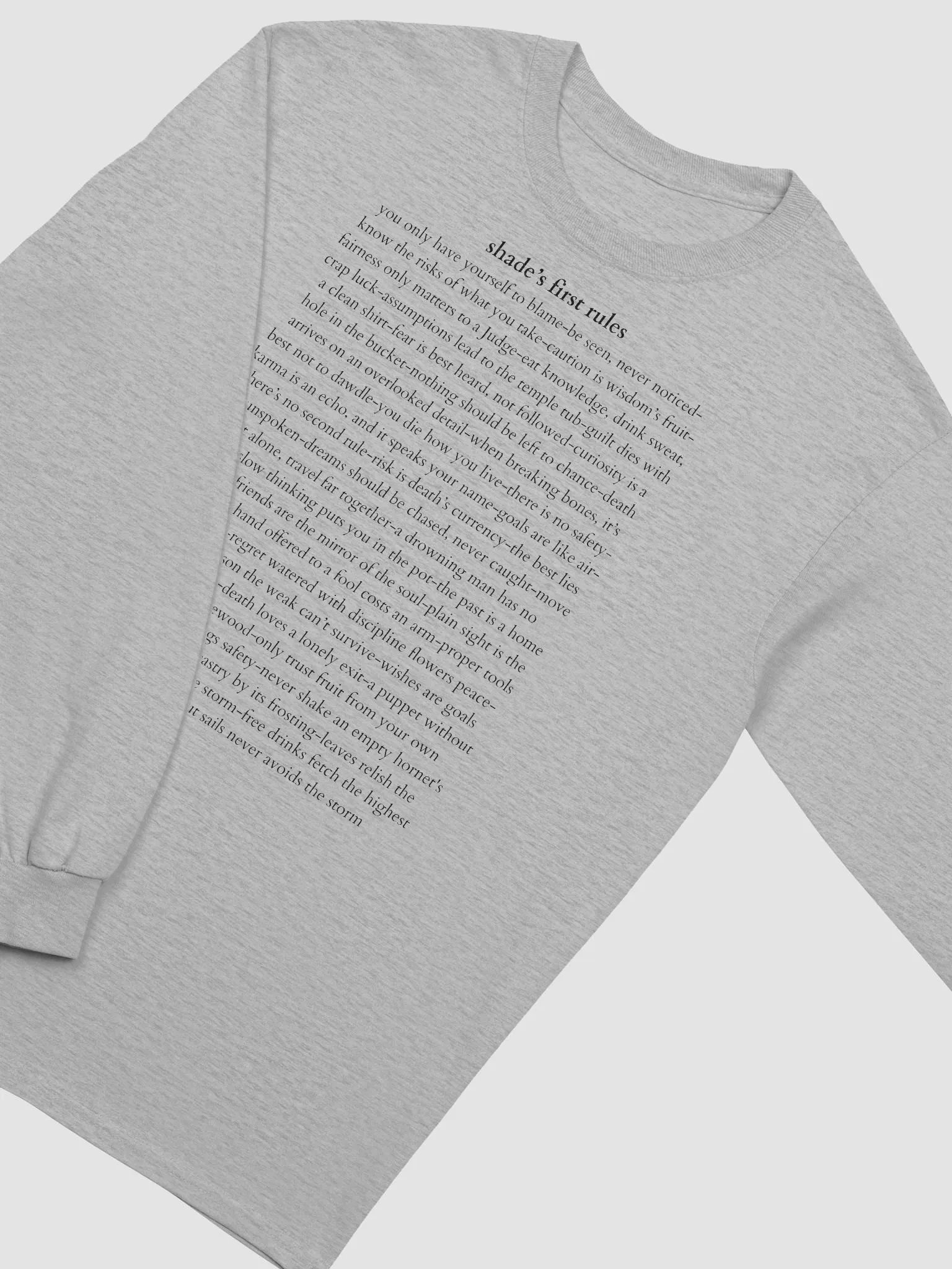 Long Tee - Shade Rules - Black Text product image (21)