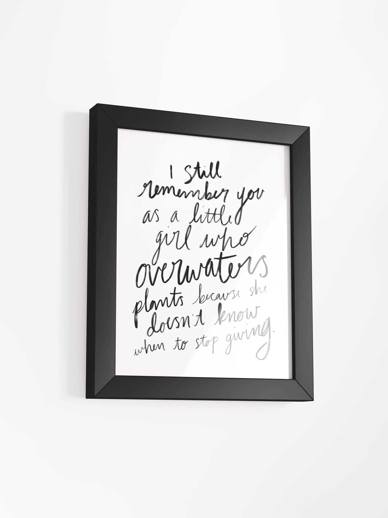 Overwatering Plants Framed Art Print product image (2)