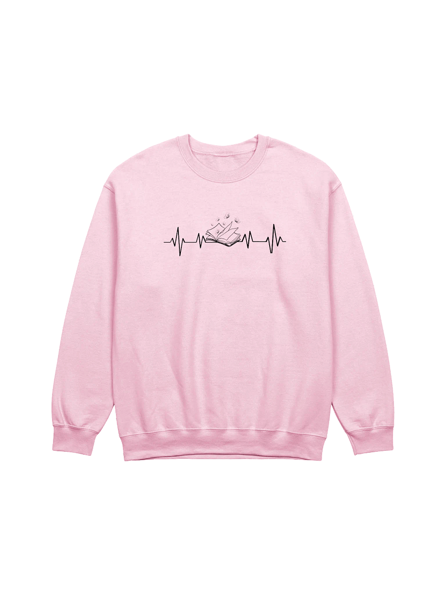 Book Lovers Heartbeat Line Crewneck Sweatshirt product image (1)