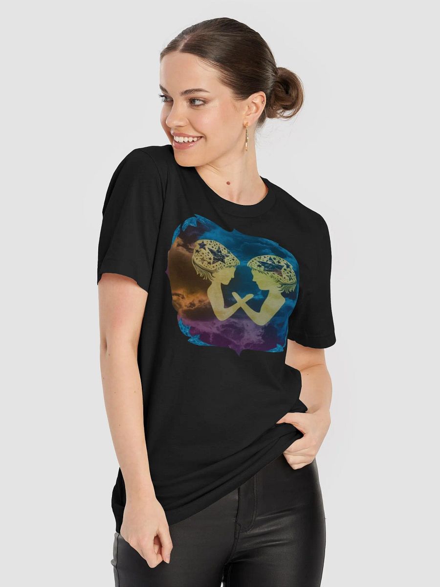 Unisex Gemini Zodiac T-Shirt - Artistic Twin Silhouettes, Celestial Watercolor Design, Astrology Gift product image (9)