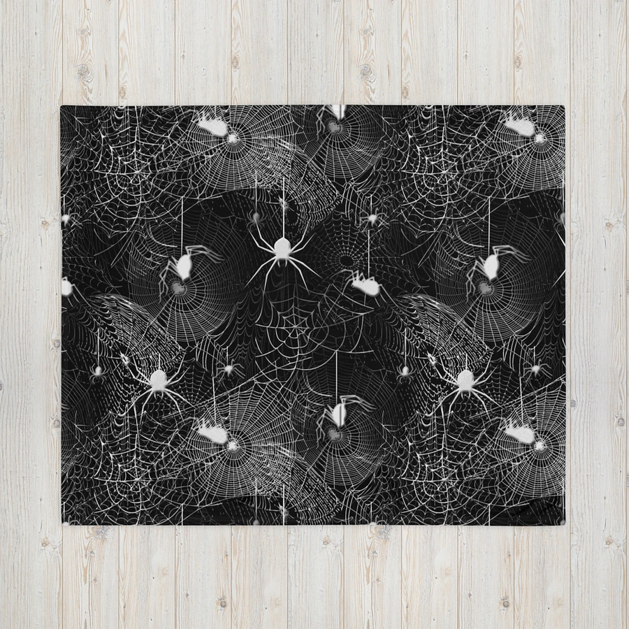 Black and White Spider Webs Throw Blanket product image (16)