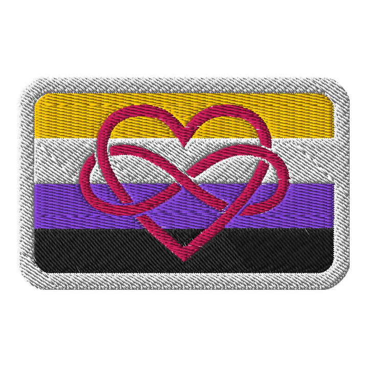 Non-binary Poly Infinity Heart Patch - Rectangle product image (1)