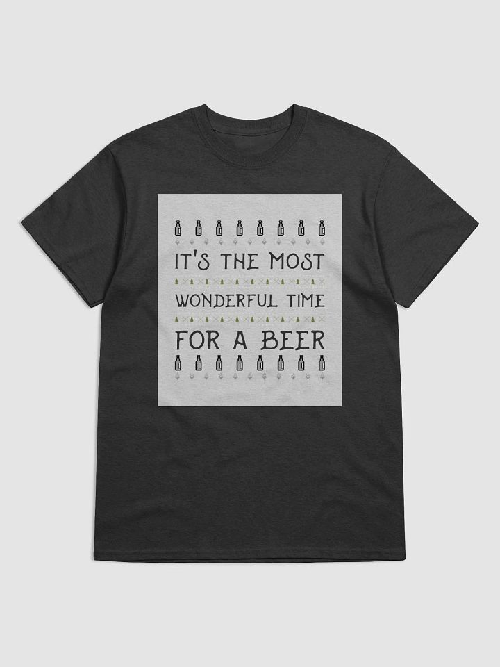 "The Most Wonderful Time for a Beer" Gildan Heavyweight T-Shirt - Festive Humor Style product image (1)