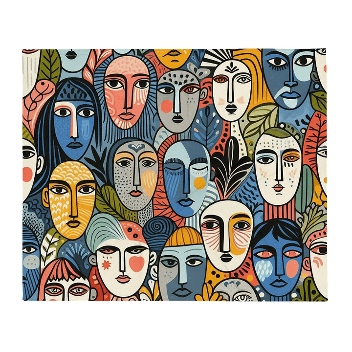 Faces Art Blanket product image (2)