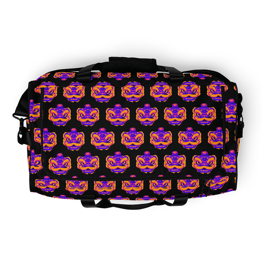 Dragon Dance Mask Mosaic Duffle Bag - Black product image (8)
