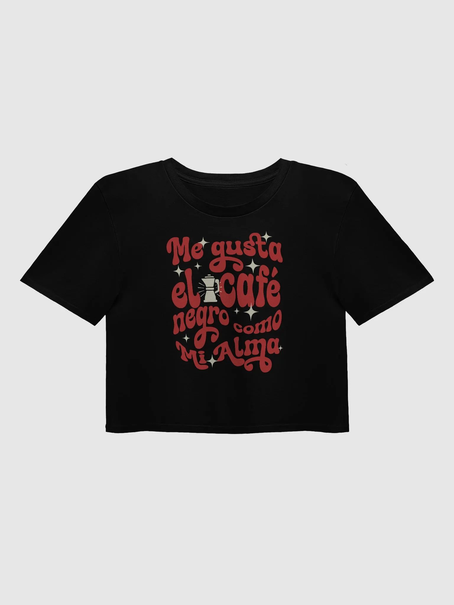 Me Gusta el Café Negro Como Mi Alma Crop Top product image (1)